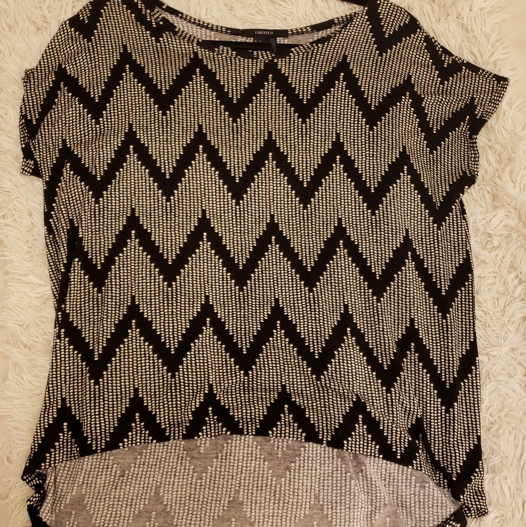 High Low Patterned Blouse